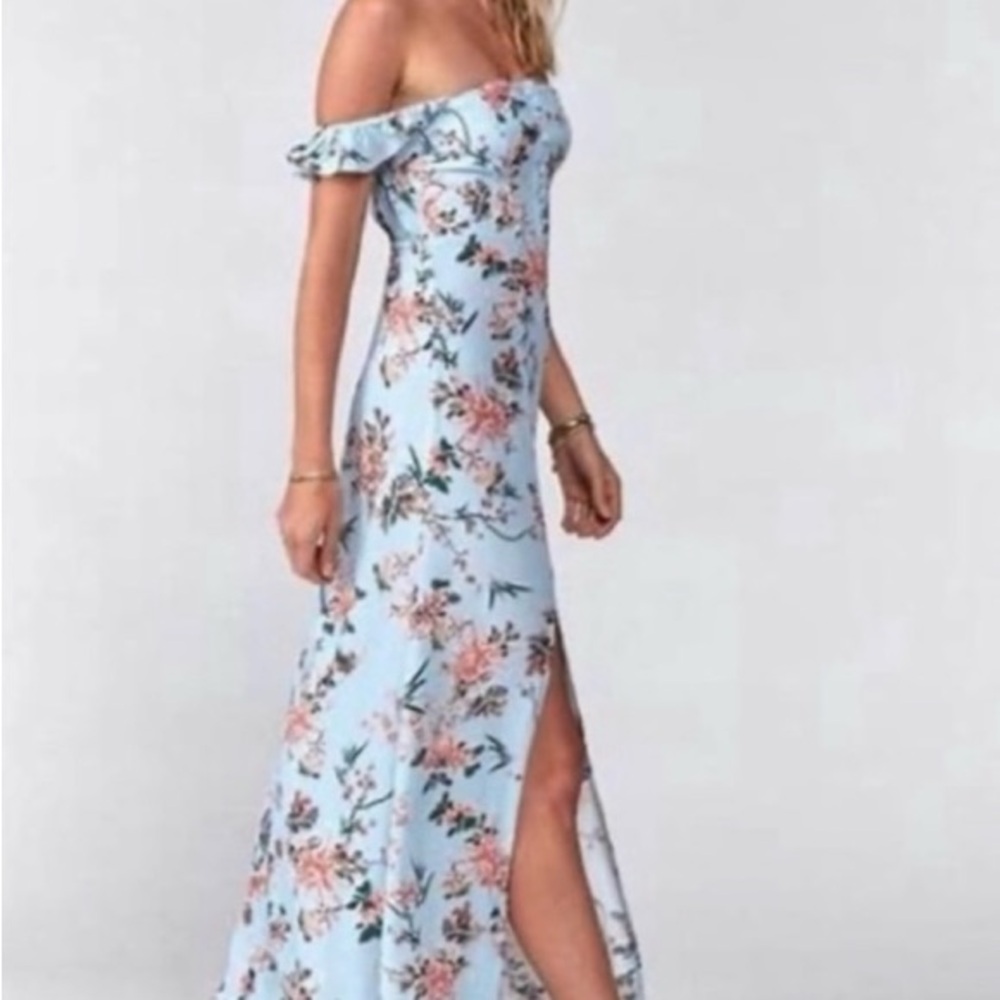 Flynn Skye Bella Dress Womens X-Small Blue Floral